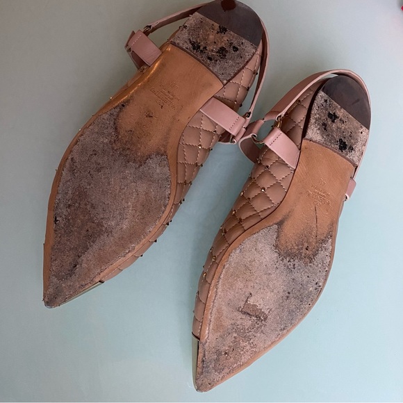 VALENTINO GARAVANI ROCKSTUD BALLERINA FLATS/METAL TOE CAP - Picture 7 of 10